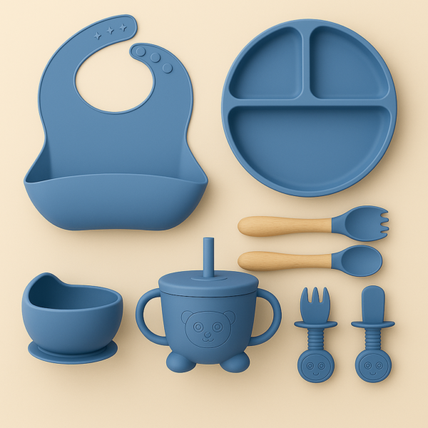Silicone Baby Feeding Set - 8pcs - Image 4