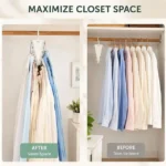 2 PC Multifunctional 360° Rotate Save Space V-Shaped Clothes Rack 12-Hook Design - Image 2